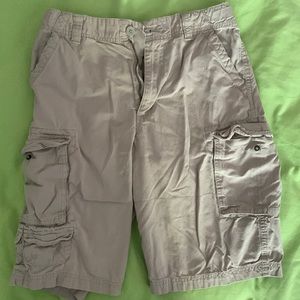 Khaki cargo shorts